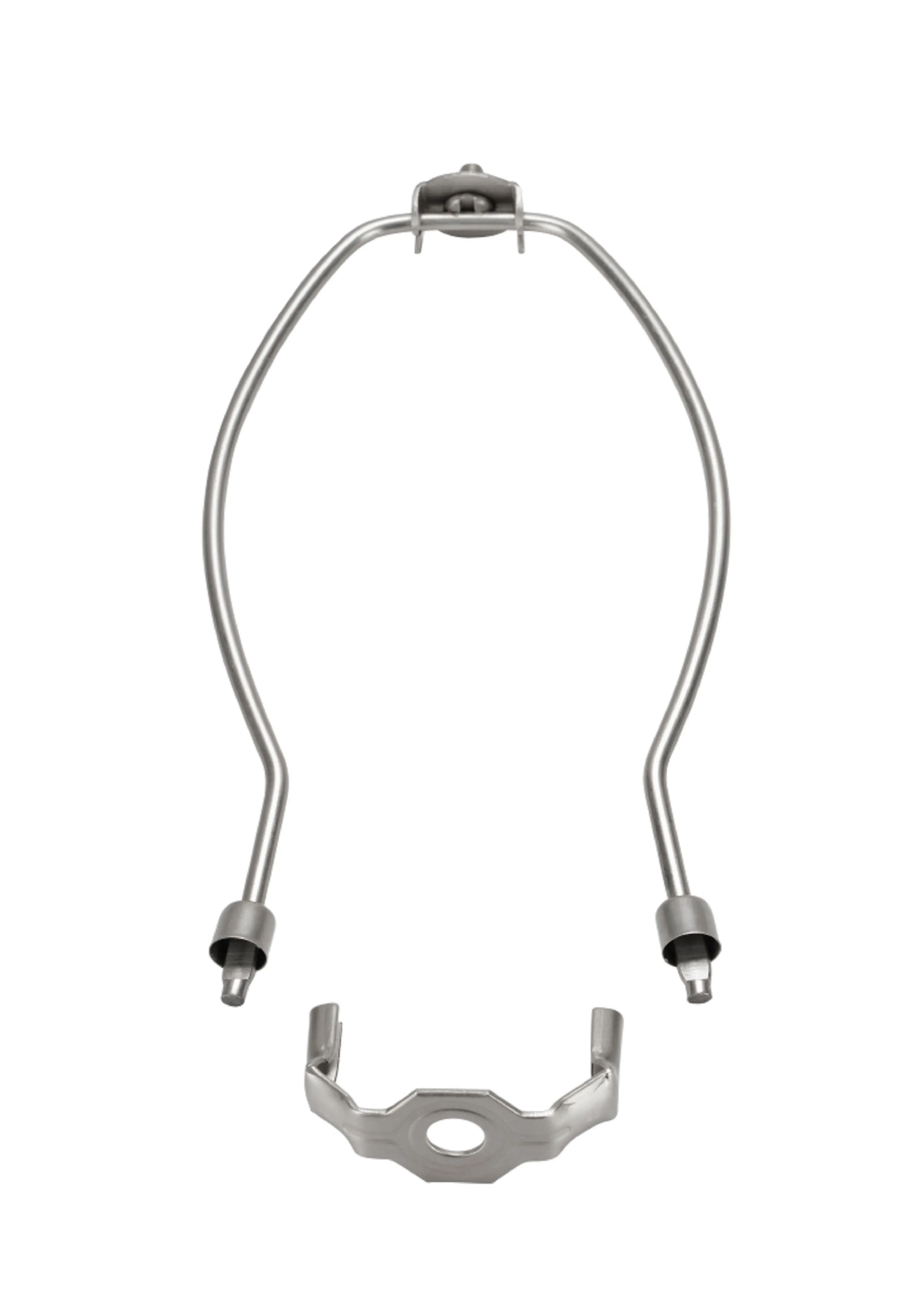 # 20007-22 10" Heavy Duty Lamp Harp with Saddle in Satin Nickel Finish, 2 Pack