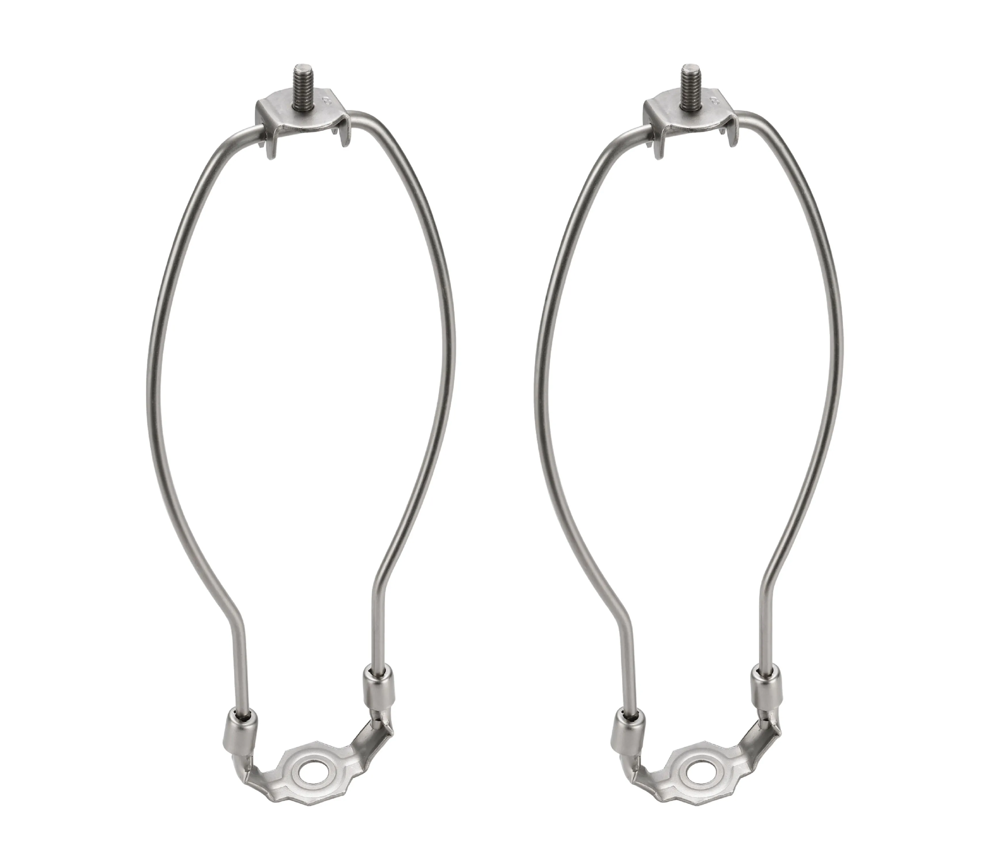 # 20007-22 10" Heavy Duty Lamp Harp with Saddle in Satin Nickel Finish, 2 Pack