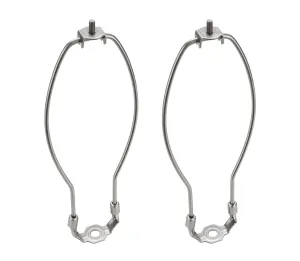 # 20007-22 10" Heavy Duty Lamp Harp with Saddle in Satin Nickel Finish, 2 Pack