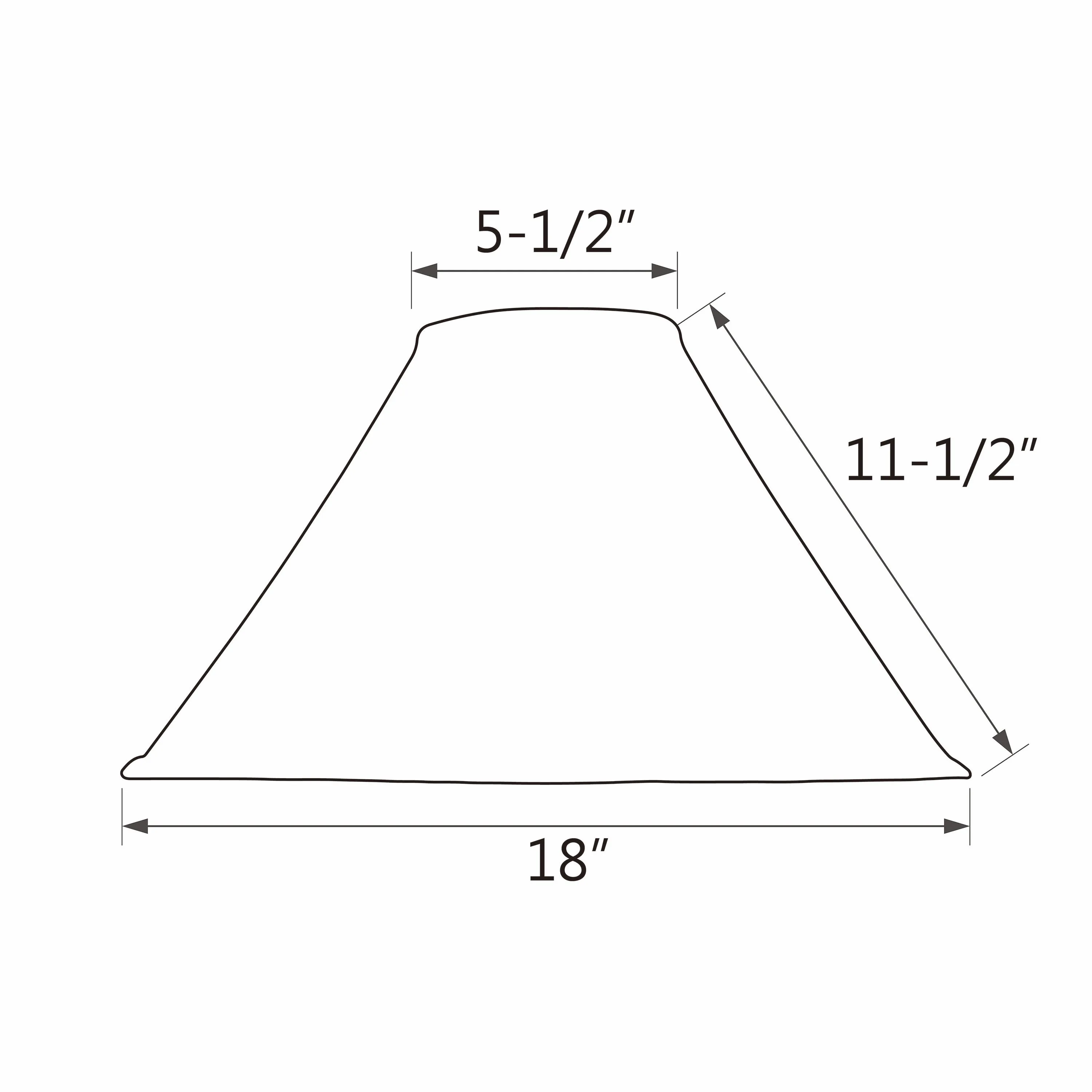 # 30042 Transitional Bell Shape Spider Construction Lamp Shade in Off White Linen Fabric, 18" wide (5 1/2" x 18" x 11 1/2")