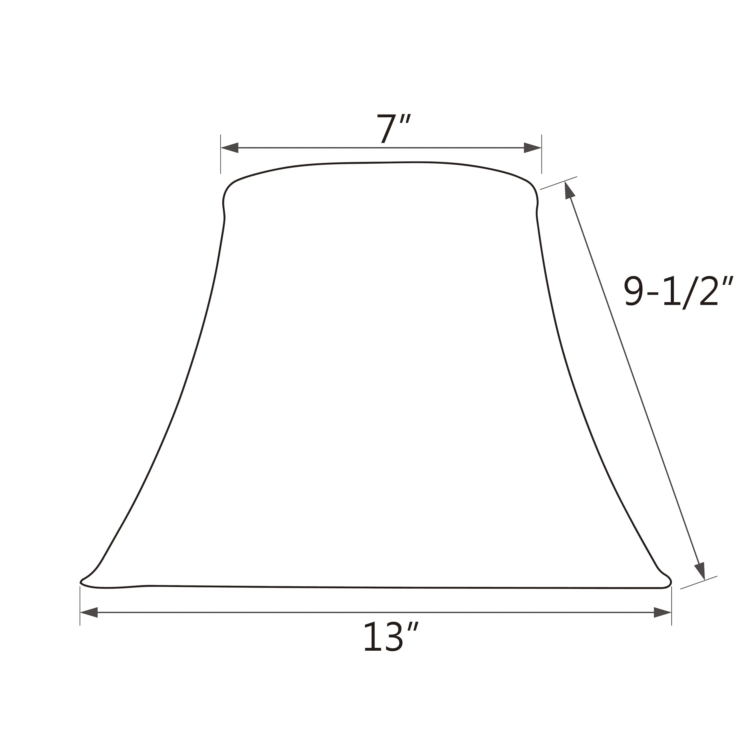 # 30044 Transitional Bell Shape Spider Construction Lamp Shade in Off White with Red Stripes, 13" wide (7" x 13" x 9 1/2")