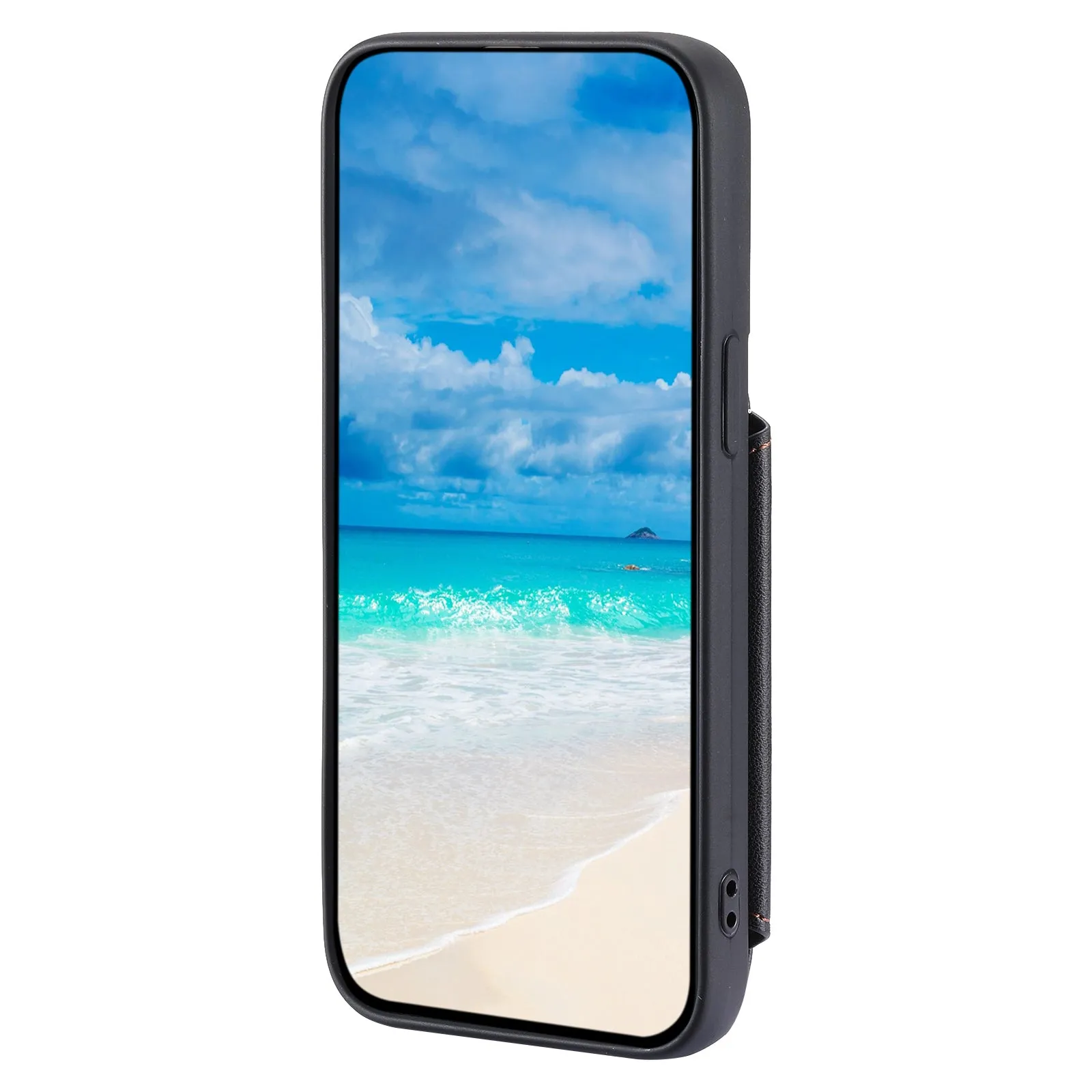009 Cell Phone Back Case for iPhone 6 / 6s / 7 / 8 / SE (2020) / SE (2022) , RFID Blocking PU TPU Cover Kickstand Zipper Wallet Shell with Strap