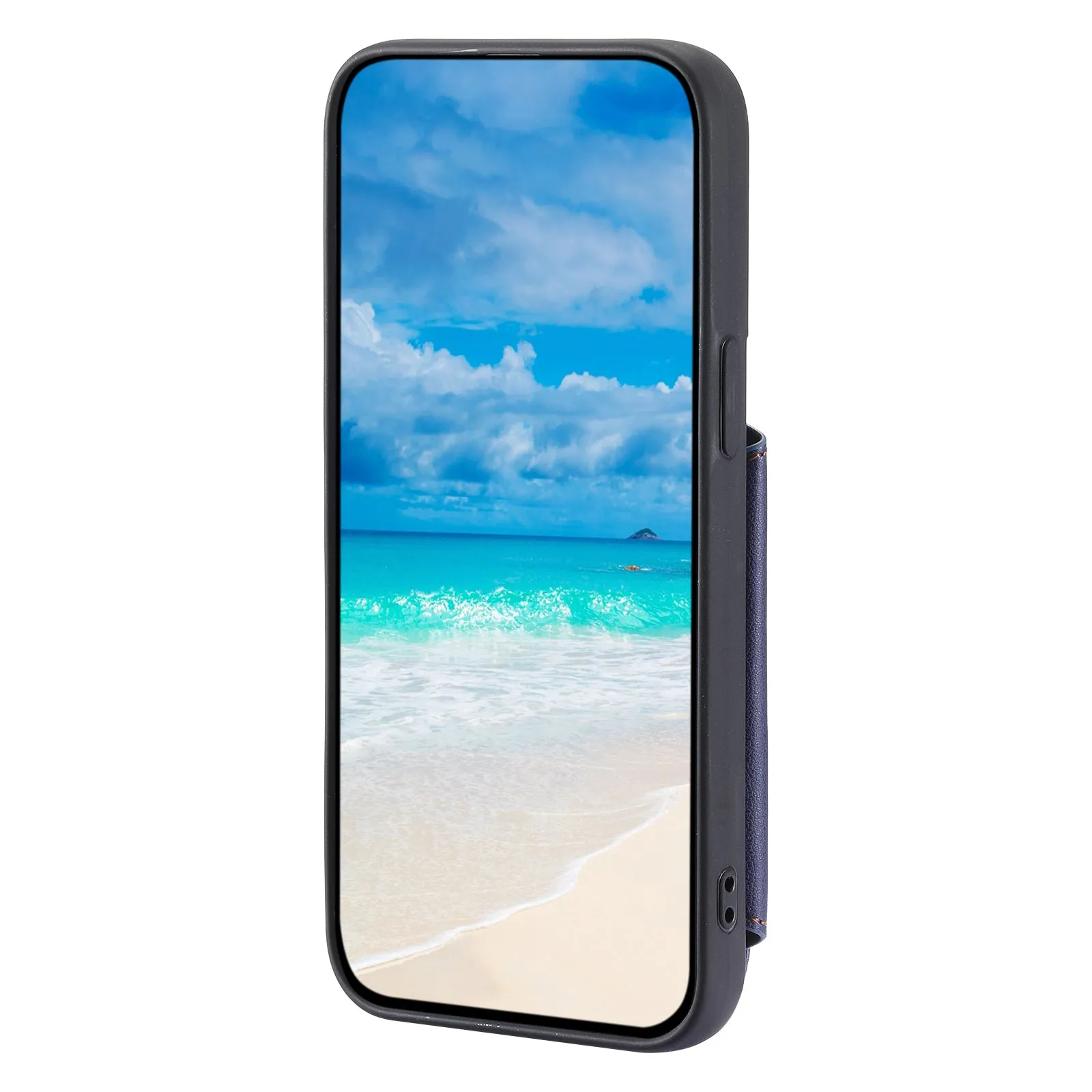009 Cell Phone Back Case for iPhone 6 / 6s / 7 / 8 / SE (2020) / SE (2022) , RFID Blocking PU TPU Cover Kickstand Zipper Wallet Shell with Strap