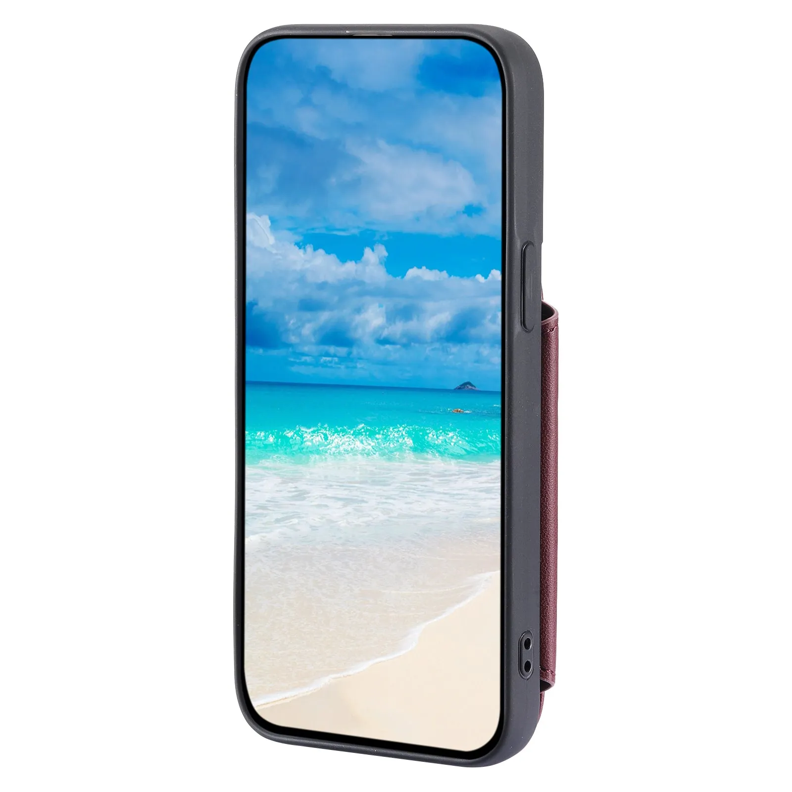 009 Cell Phone Back Case for iPhone 6 / 6s / 7 / 8 / SE (2020) / SE (2022) , RFID Blocking PU TPU Cover Kickstand Zipper Wallet Shell with Strap