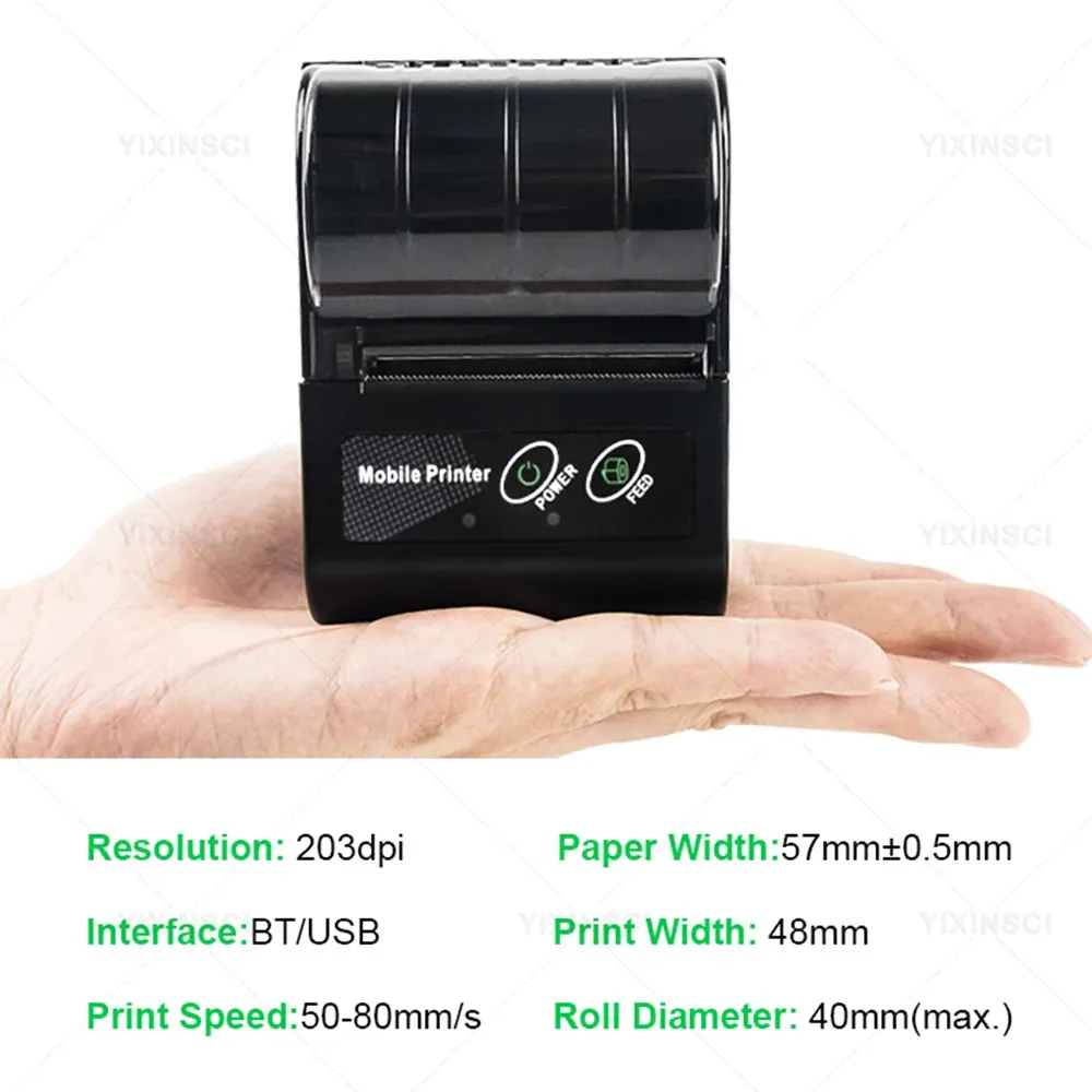 13407 Mini impresora portátil inalámbrica térmica de recibos