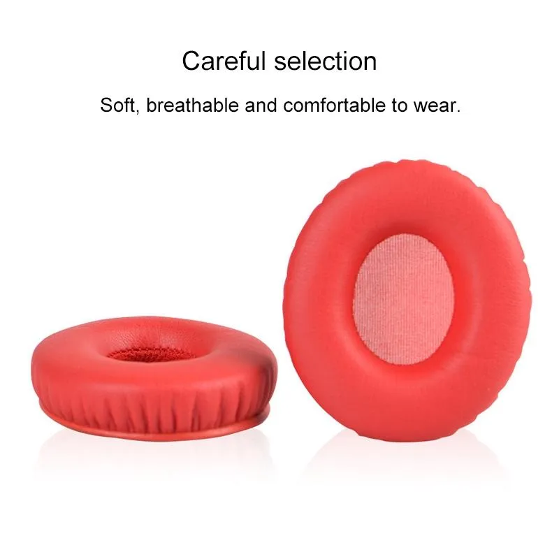 2-pack Leather Cover and Sponge Earmuffs for Beats Solo Hd / 1.0 Headphones