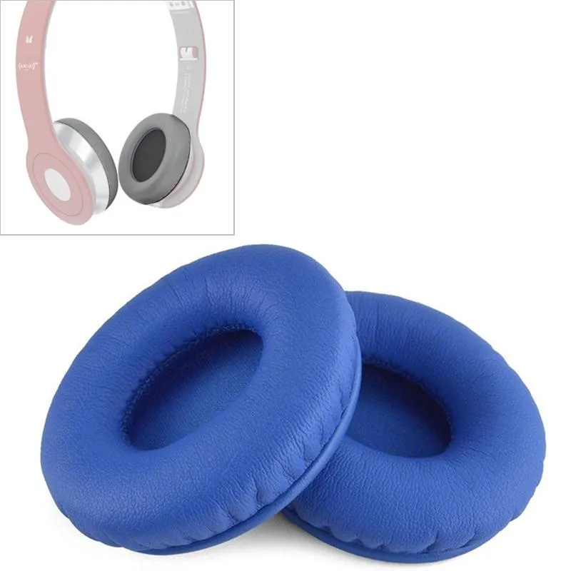 2-pack Leather Cover and Sponge Earmuffs for Beats Solo Hd / 1.0 Headphones