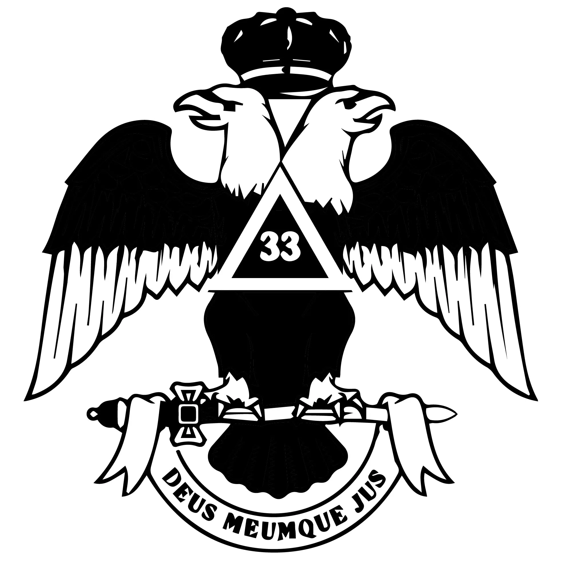 33rd Degree Scottish Rite USB Flash Drives - Wings Down Various Wood Colors