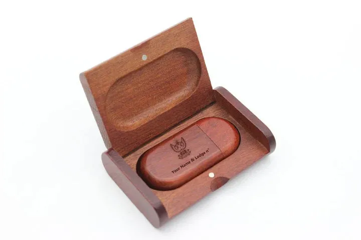 33rd Degree Scottish Rite USB Flash Drives - Wings Up Various Wood Colors