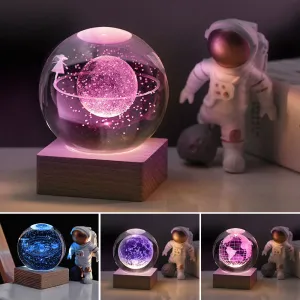 3D Melkweg Crystal Ball nacht licht decoratie lamp
