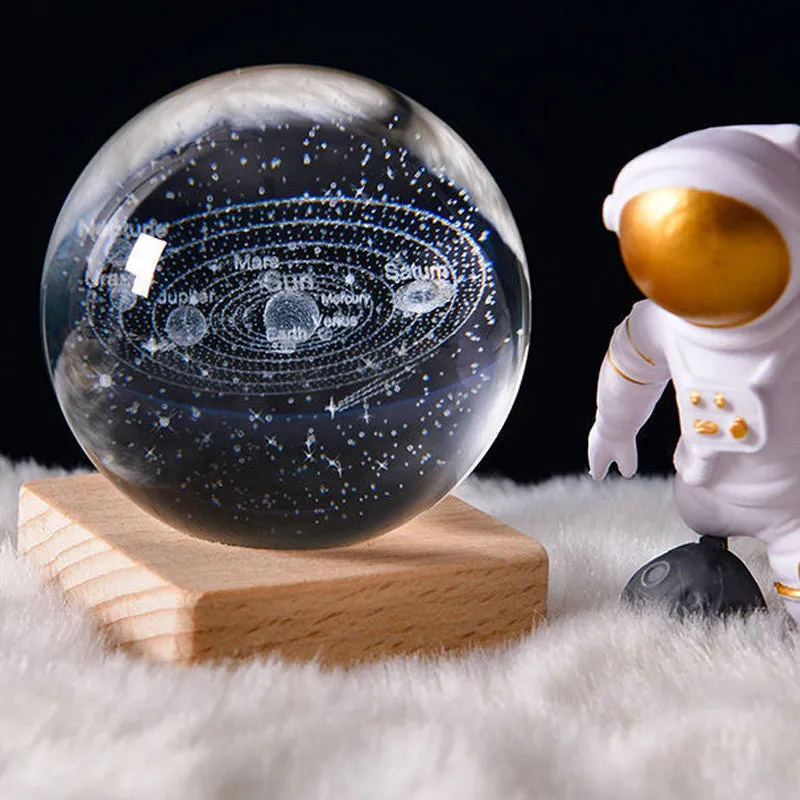 3D Melkweg Crystal Ball nacht licht decoratie lamp