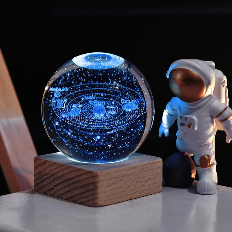 3D Melkweg Crystal Ball nacht licht decoratie lamp