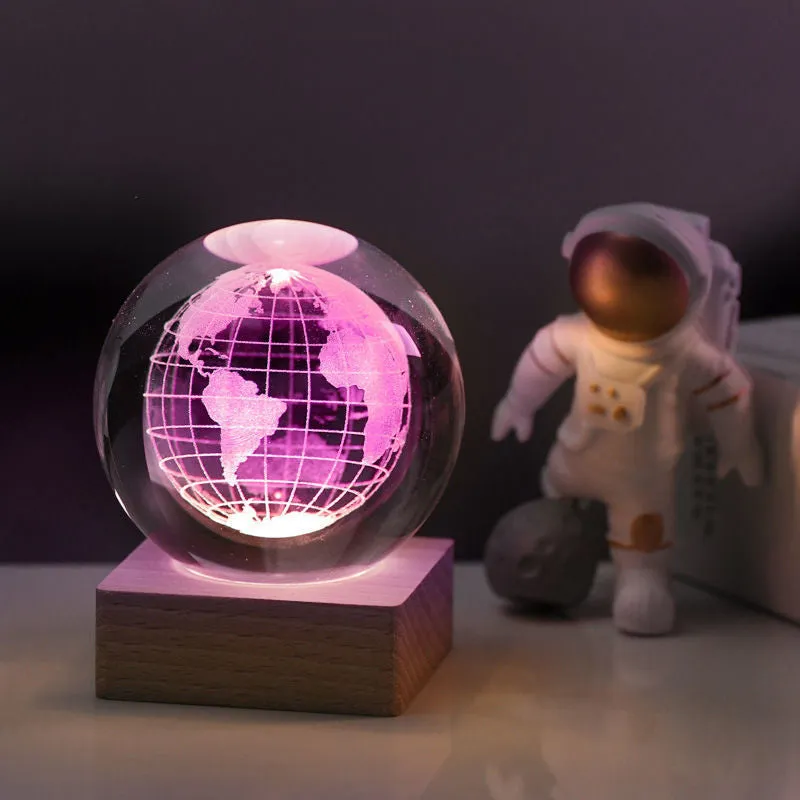 3D Melkweg Crystal Ball nacht licht decoratie lamp