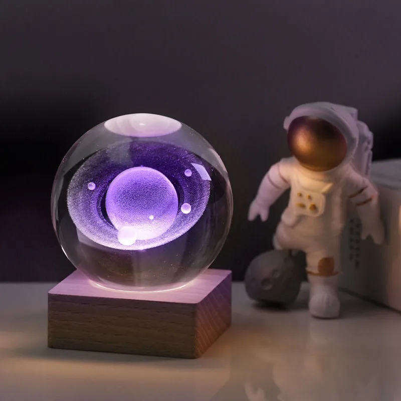 3D Melkweg Crystal Ball nacht licht decoratie lamp