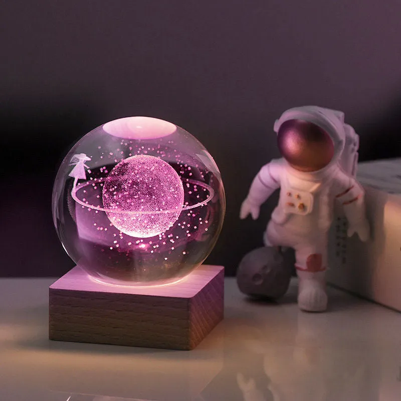 3D Melkweg Crystal Ball nacht licht decoratie lamp