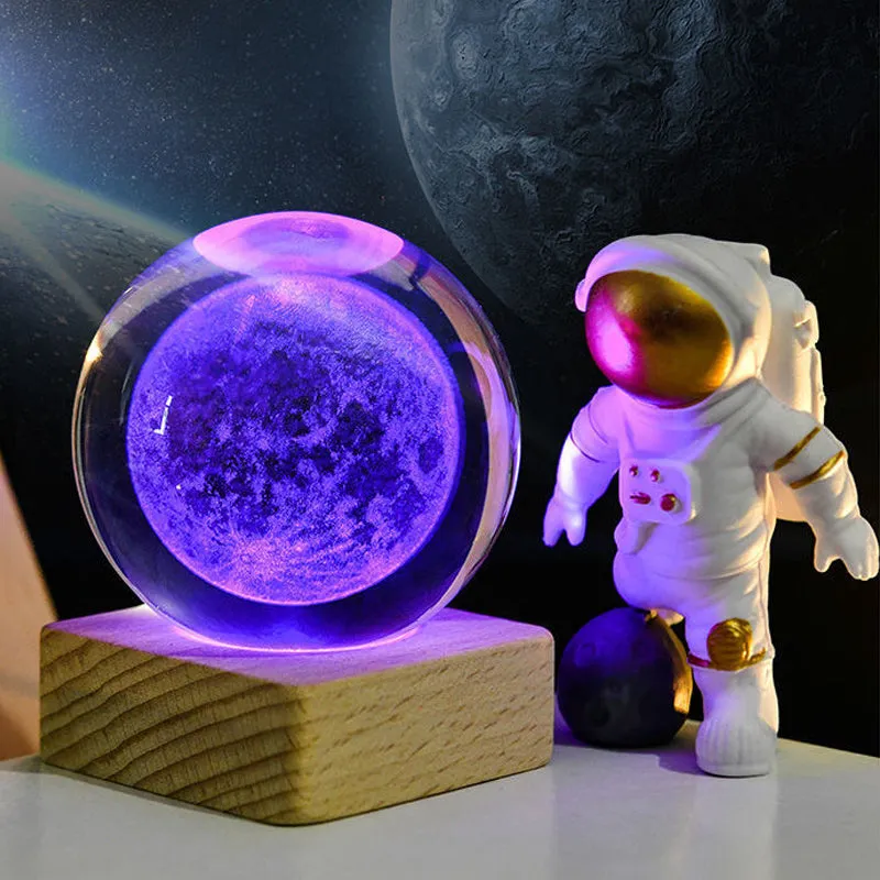 3D Melkweg Crystal Ball nacht licht decoratie lamp