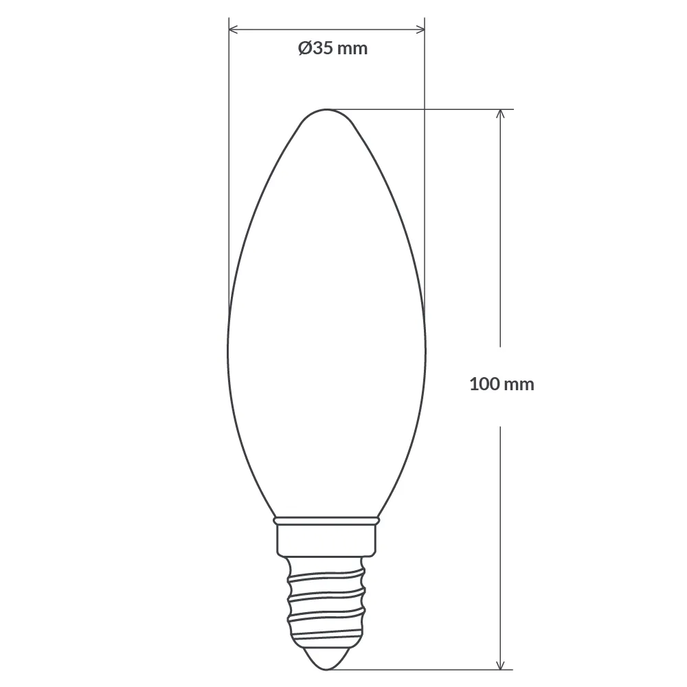 4W Candle LED Bulb E14 Frost in Natural White