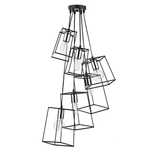 6 Light Cluster Pendant Ceiling Light - Polished Chrome