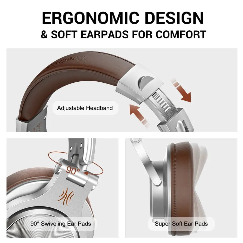 A71 Wired Headphones for Computer Phone with Mic Foldable Over Ear