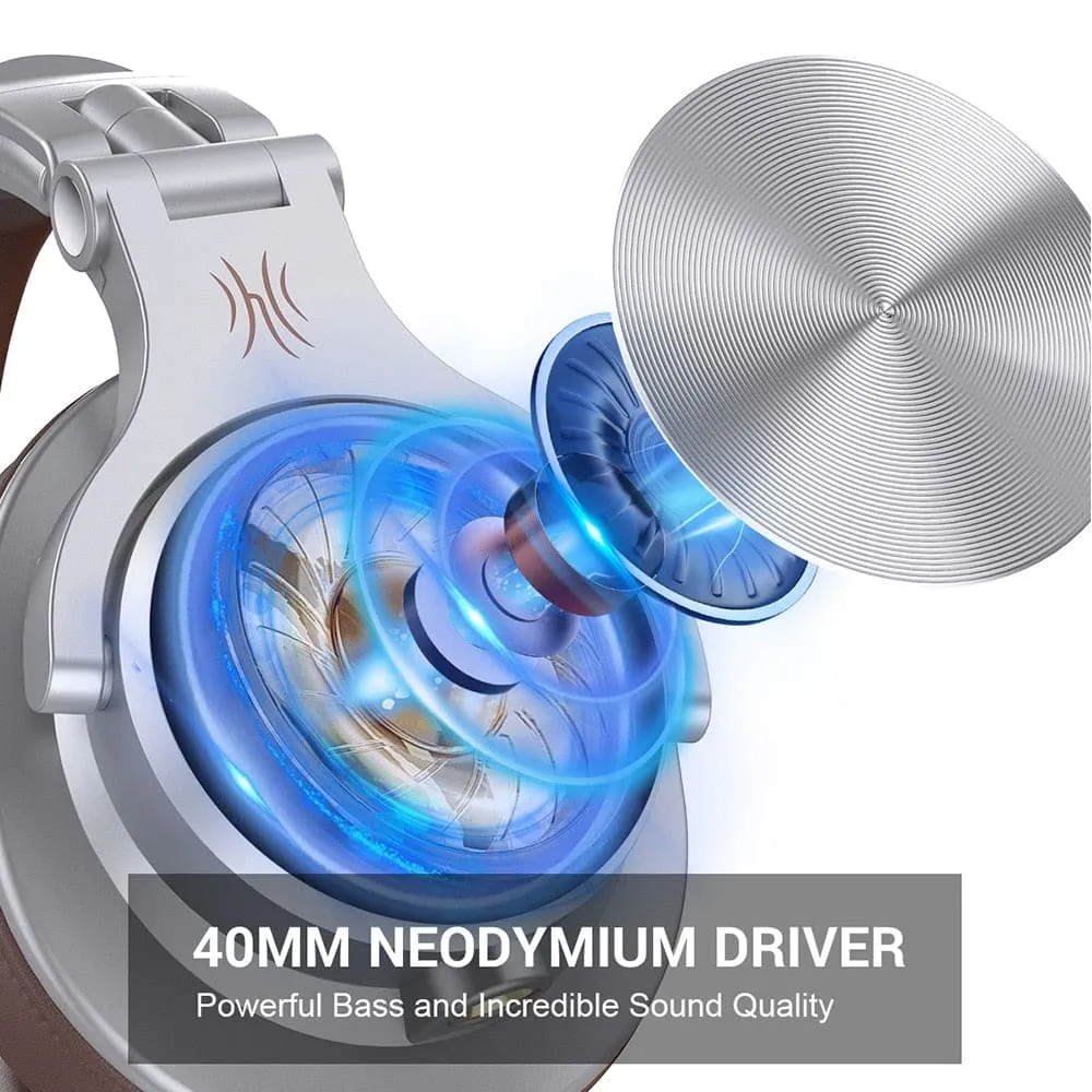 A71 Wired Headphones for Computer Phone with Mic Foldable Over Ear