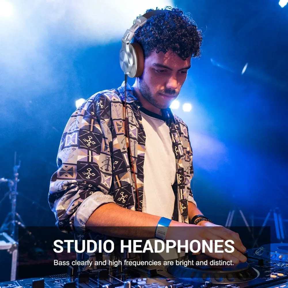 A71 Wired Headphones for Computer Phone with Mic Foldable Over Ear