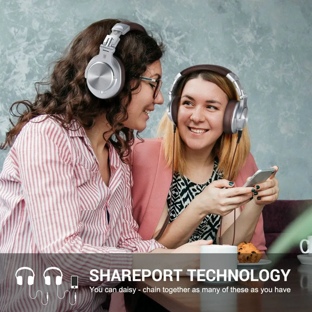 A71 Wired Headphones for Computer Phone with Mic Foldable Over Ear