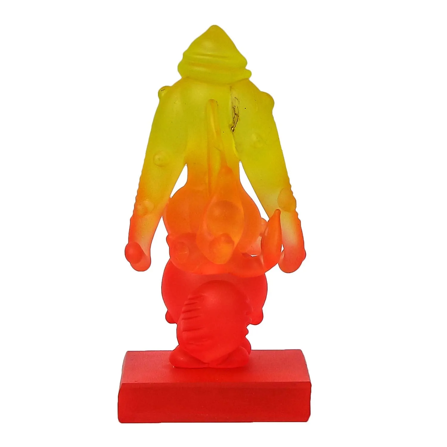 Artisyn Yellow and Red Double Sided Crystal Lord Ganesha Idol for Home, Office, and Car Dashboard - Divine God Idol for Diwali, Ganesh Chaturthi, and Birthday Gifts