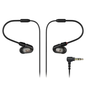 Audio-Technica ATH-E50 in-ear monitor headphones, black