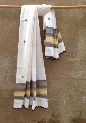 Bhujodi Woollen Shawl with mirror work