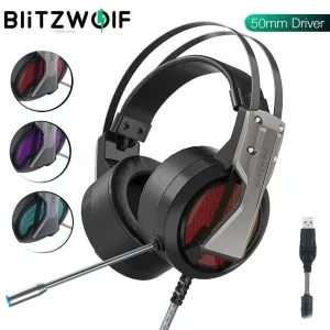 BlitzWolf BW-GH1 Noise Isolating Gaming Wired Headphones with Microphone