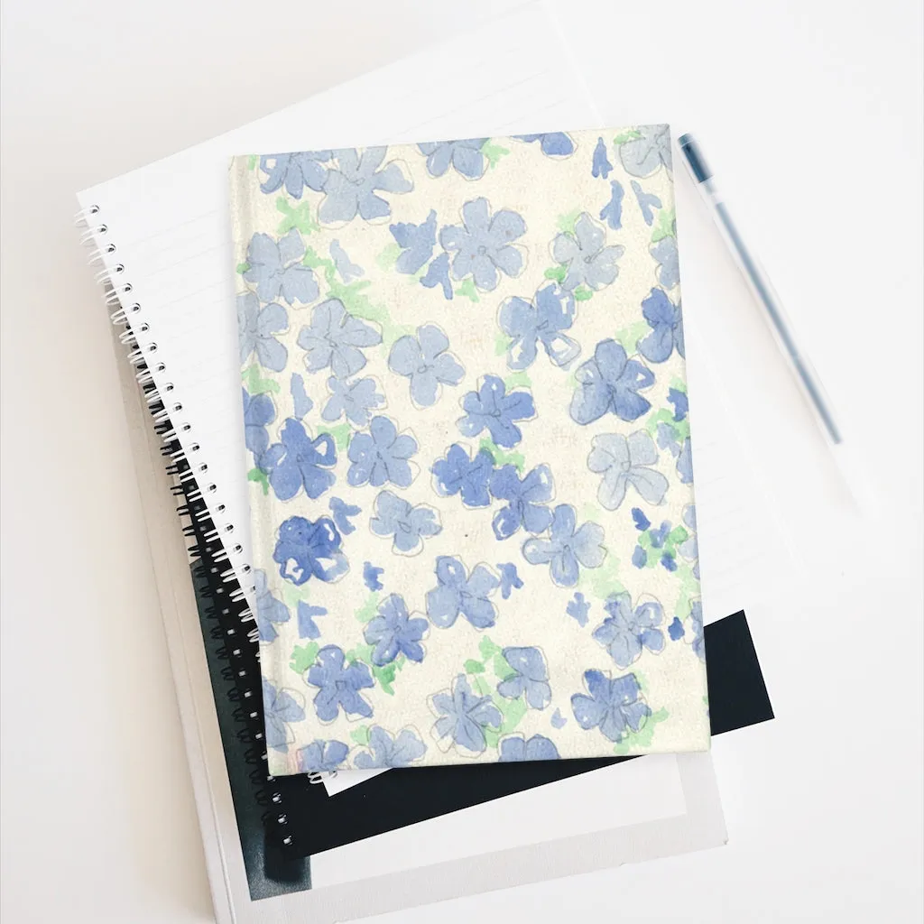 Blu&White Watercolor Floral Journal