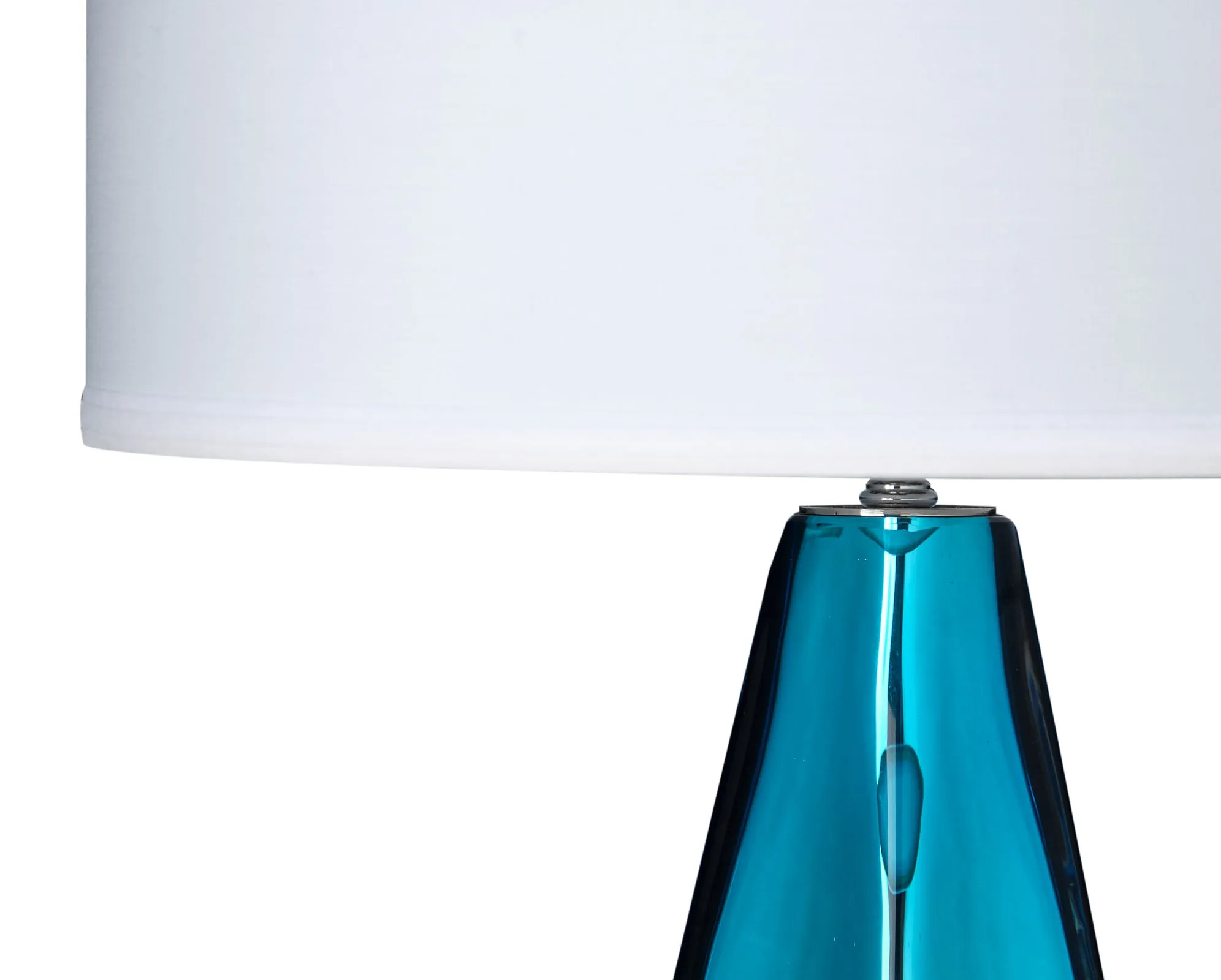 Blue “Specchiate” Murano Glass Lamps