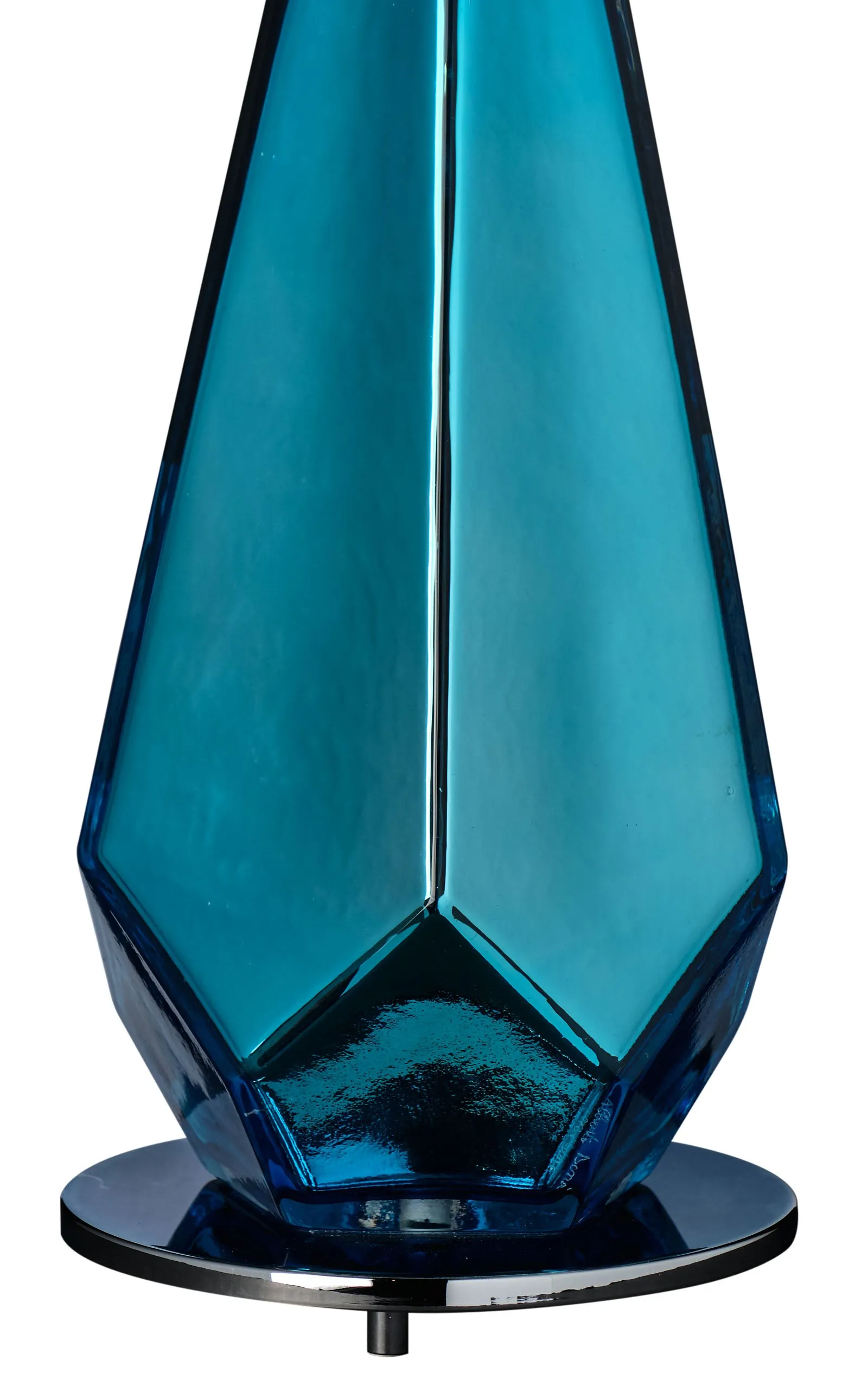 Blue “Specchiate” Murano Glass Lamps