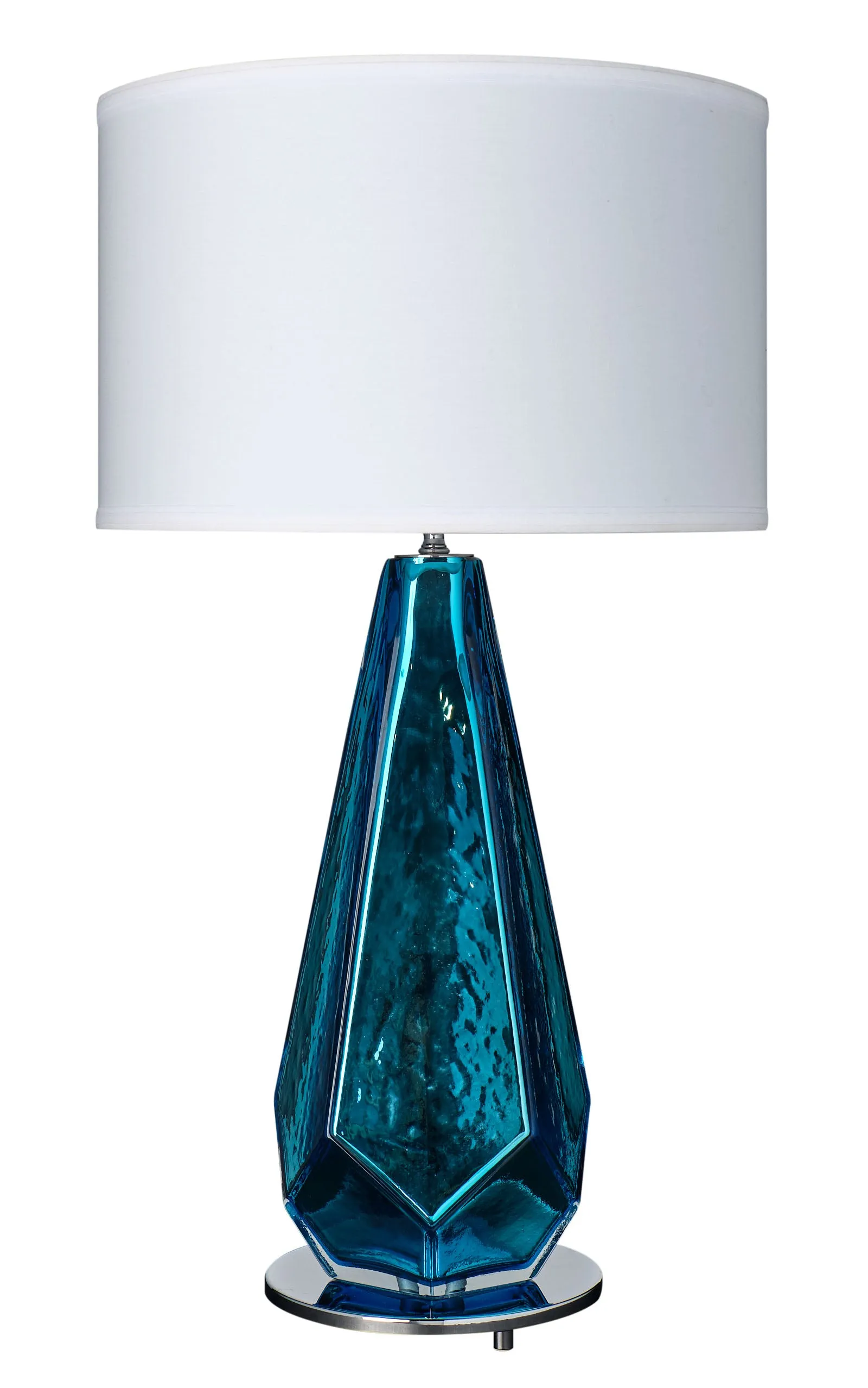 Blue “Specchiate” Murano Glass Lamps