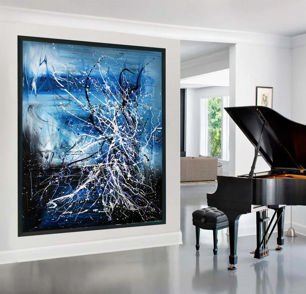 Blue Wall Art Thanks Giving Decoration Wall Art Home Decor for living room Paintings on Canvas - Blue Dreams