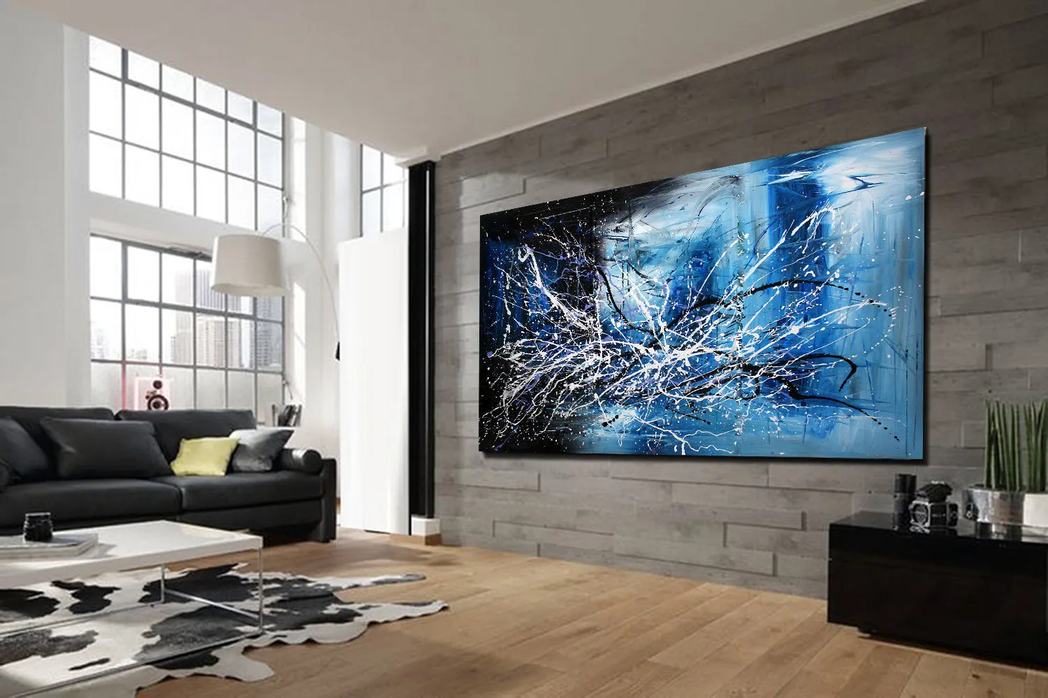 Blue Wall Art Thanks Giving Decoration Wall Art Home Decor for living room Paintings on Canvas - Blue Dreams