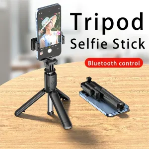 Bluetooth Wireless Selfie Stick Mini Tripod Extendable Monopod Remote Shutter