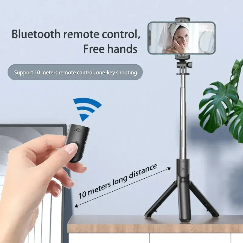 Bluetooth Wireless Selfie Stick Mini Tripod Extendable Monopod Remote Shutter