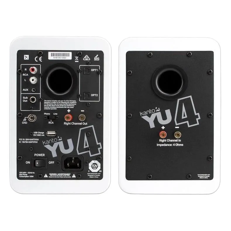 Bookshelf speakers Kanto YU4, 2 pcs., matte white