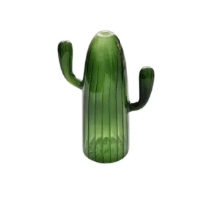 Cactus Shaped Glass Vase