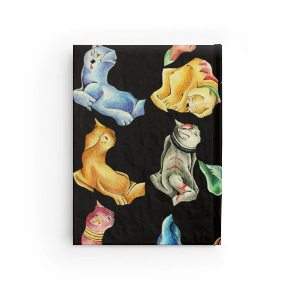 Cat Pattern Journal - Ruled Line