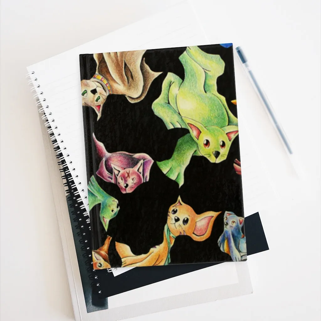 Cat Pattern Journal - Ruled Line