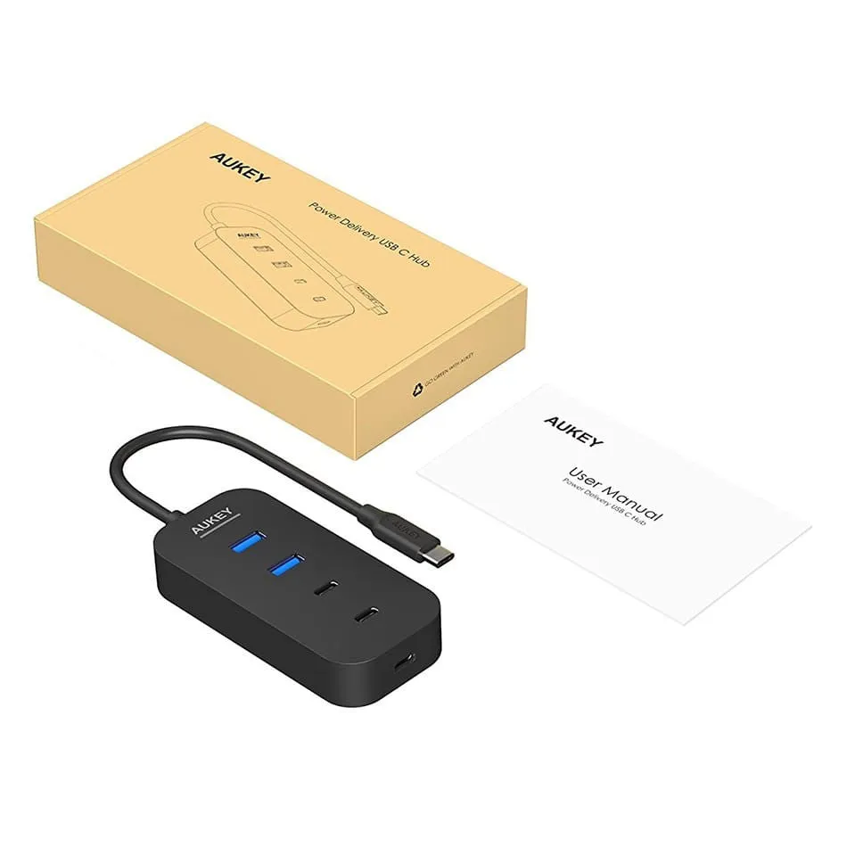 CB-C48 USB C HUB Adapter ( 2 Port USB 3.0   2 Port USB C   1 Port USB C with PD)