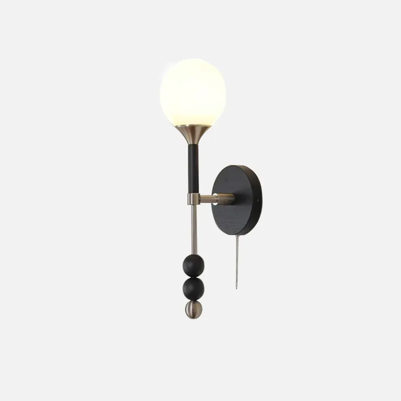 Colonia Vintage Wood and Glass Globe Lamps