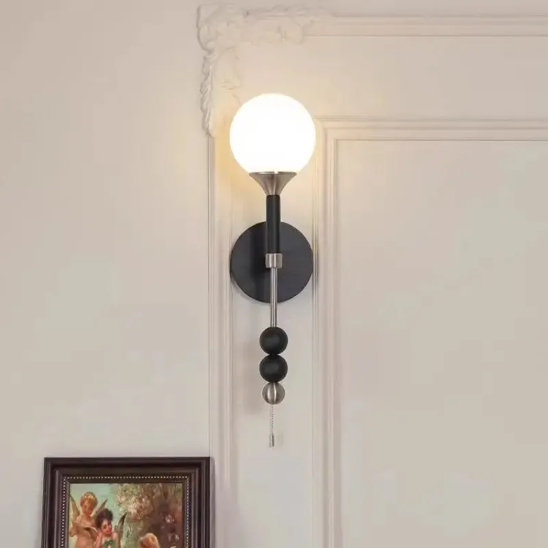 Colonia Vintage Wood and Glass Globe Lamps