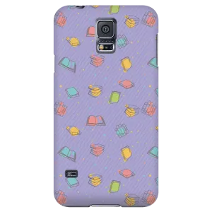 Colorful Bookish Pattern Phone Case Purple