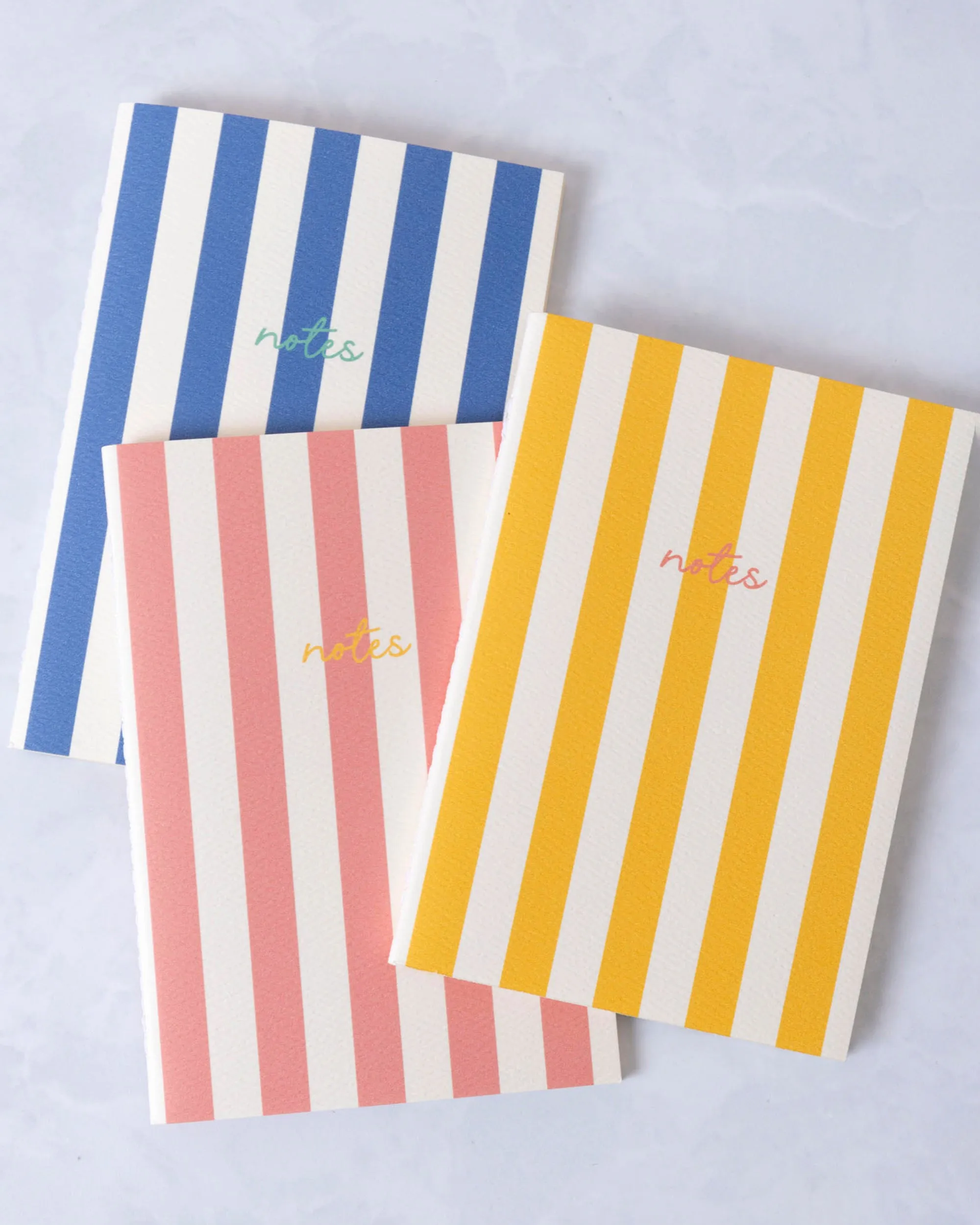 Coral - Cabana Striped Notebook - Fin Studio