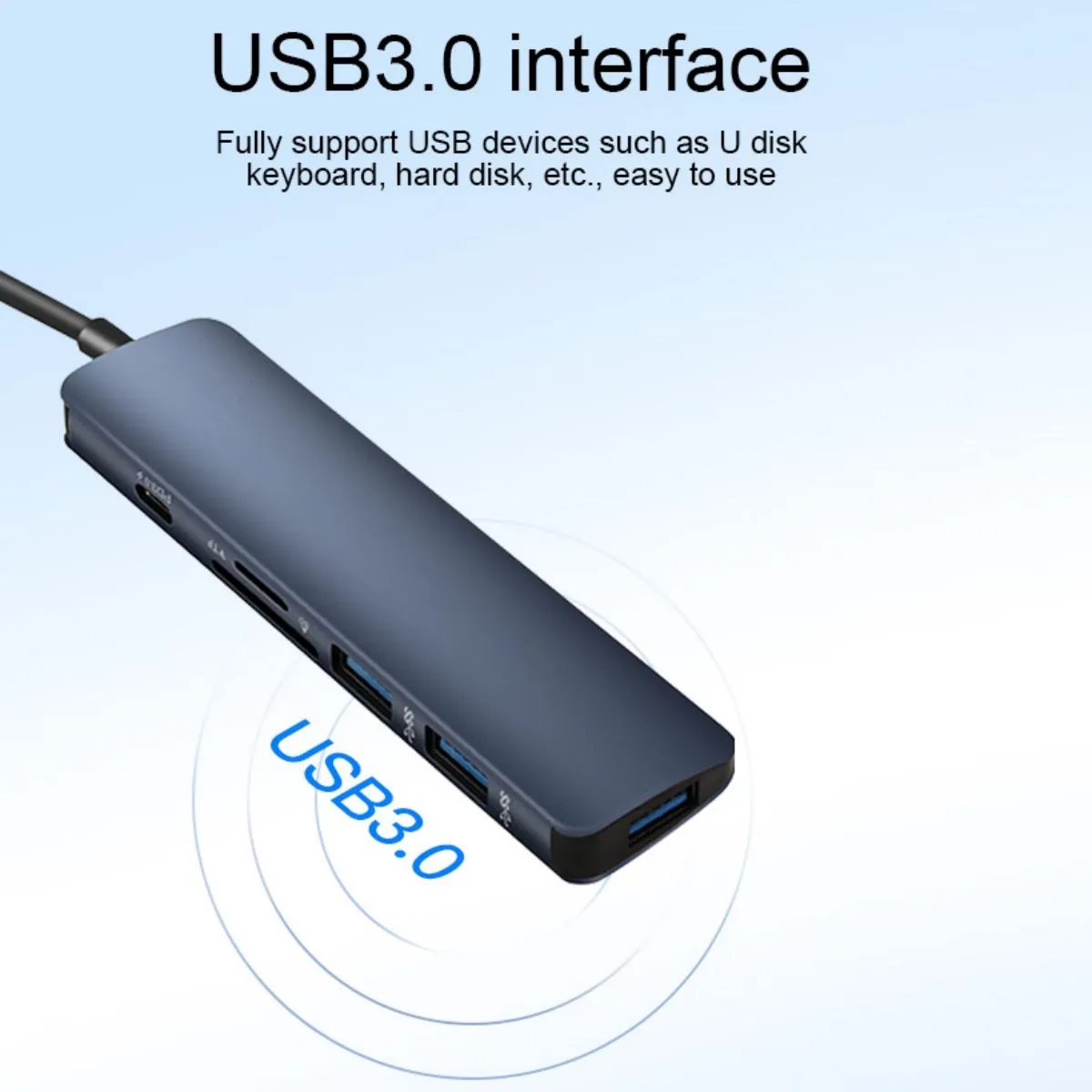 COTECi MB1084 TF SD Card Reader 6 IN 1 Type-C Hub Adapter