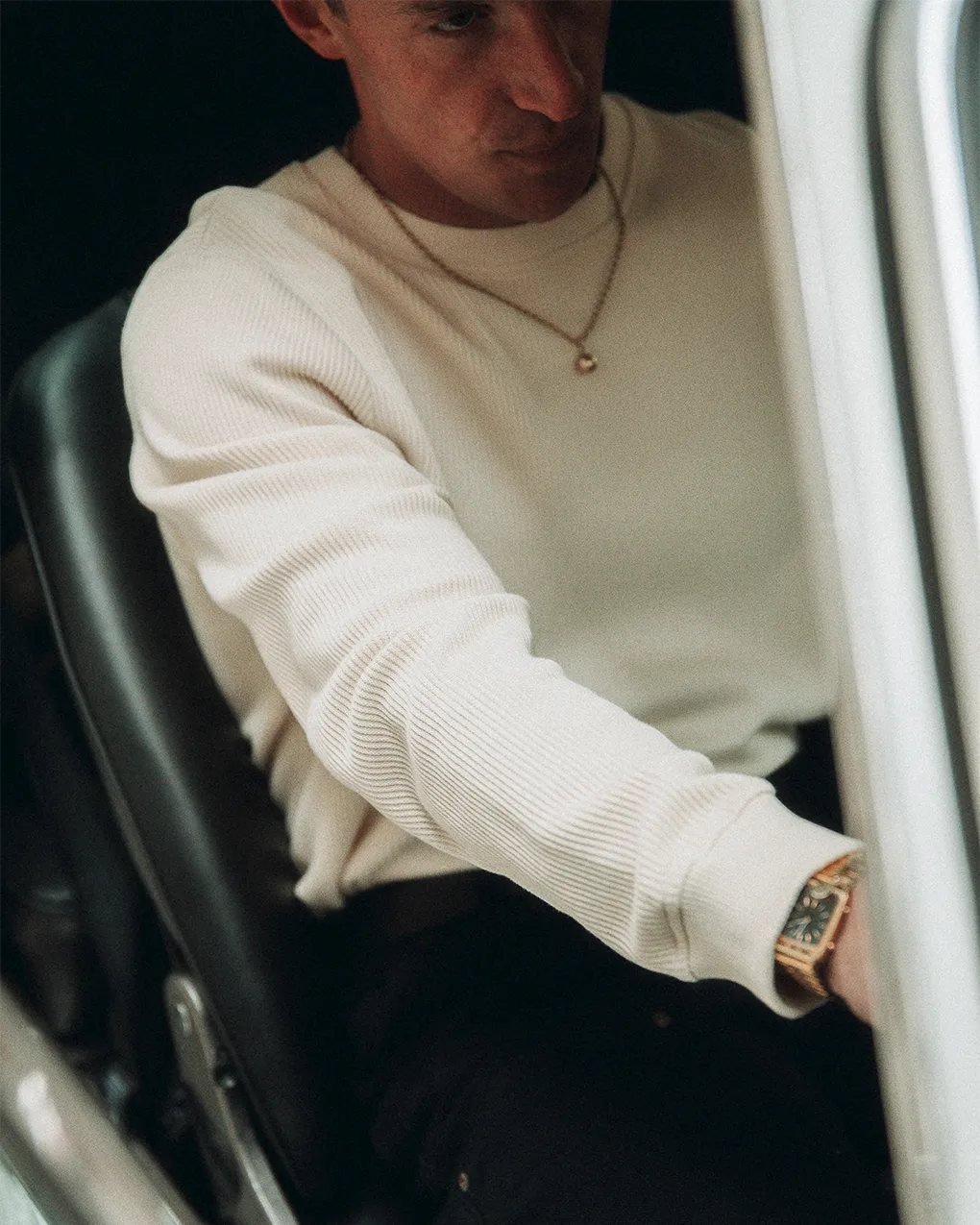 Crafted Ribbed Longsleeve - Ecru