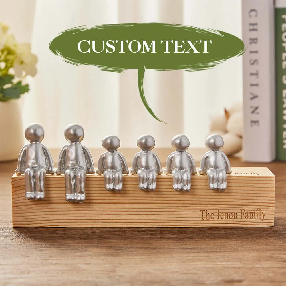 Custom Engraved Family Combination Metal Sculpture Figurines